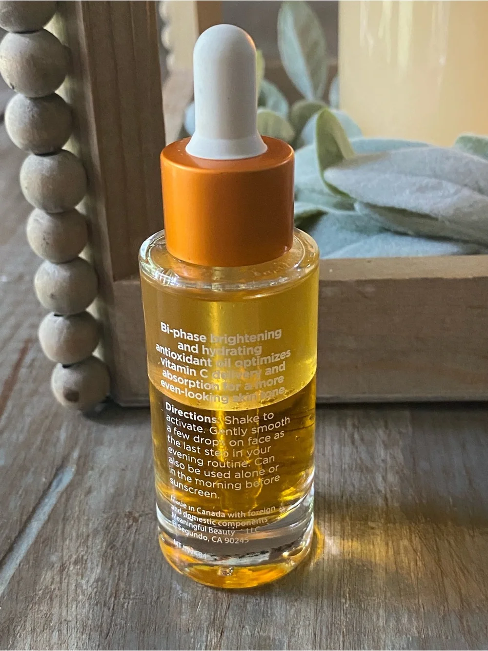 Meaningful Beauty Vitamin C Bi-Phase Brightening Oil with Activated C Technology